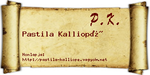 Pastila Kalliopé névjegykártya